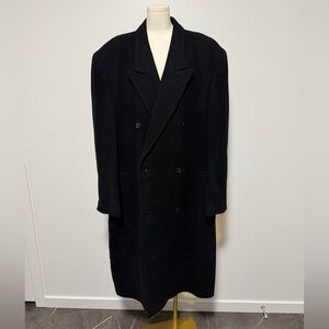 Oscar de la Renta Men’s Classic Black Trench Coat